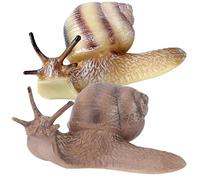 HAWILLOSCH 2Pièces Figurines Escargot Simulation Modèle Éducatif Réaliste Décoration Animale pour Garçon Fille Jouet Escargot Lifelike pour Apprentissage et Décoration de Jardin