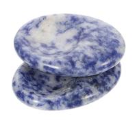 HAWILLOSCH 2pièces Pierre De Massage Naturelle Pour Pouce Mini Ovale Cristal Portable Pierre De Grattage Anti-stress Pour Visage Cou Et Mains Soulagement De Anxiété Et Relaxation