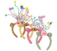 HAWILLOSCH 4pièces Tête De Monstre Mignonne Bandeaux Cartoon Colorés Pour Filles Accessoires De Fête Anniversaire Et Photo