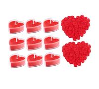 HAWILLOSCH 5 Ensembles Pétales de Rose bougie bougies chauffe-plat d'amour romantique bougie de proposition wedding decorations the burnt heart bougie chauffe-plat pour mariage Photophore