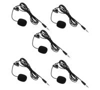 HAWILLOSCH 5 pièces Microphone à Clip Portable pour Téléphone Micro Léger à Haute Sensibilité pour Live Cours Ligne Interviews et Enregistrements