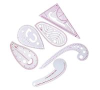 HAWILLOSCH 6 pièces Set de Règles Couture Plastique Transparent pour Patchwork DIY Outils Pratiques de Mesure pour Vêtements Accessoires de Matériel Couture Polyvalents