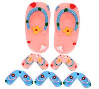 HAWILLOSCH 6paires Miniature Slipper Model Décoration De Plage Hawaïenne Accessoire pour Maison Miniature Lot de Bleue Détails Réalistes pour Atmosphère Charmante