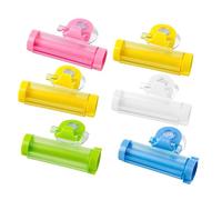 HAWILLOSCH 6pièces Presseur De Dentifrice à Succion Pour Économiser Et Organiser Squeezer Multifonction Pour Dentifrice Cosmétiques Et Crèmes Couleurs Aléatoires