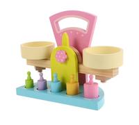 HAWILLOSCH Balançoire Éducative Bois Jeu de Comptage et Ajustable pour Garçon Fille Kit Dapprentissage Cognitif Mathématique Montessori