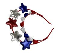 HAWILLOSCH Bandeau Patriote Américain Étoile à Cinq Branches Accessoire De Fête Pour Jour De Indépendance Décoration De Cheveux Colorée Pour Cosplay Et Événements Festifs
