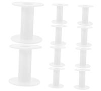 HAWILLOSCH Bobines Vides De Fil à Coudre 10 Pcs en Plastique Transparent Compact pour Machine à Coudre, Accessoires Solide, Rangement Pratique pour Couture à La Maison Et Atelier