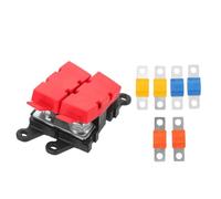 HAWILLOSCH Boîtier Porte-fusible Auto à Boulonner avec Couvercle Support à Vis pour Fusibles à Fourche Kit Distribution Électrique Voies pour Voitures Camions et Bateaux Protection Circuit