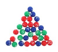 HAWILLOSCH Boules de Bingo Numérotées en Plastique Coloré 1 Sachet de Balles de Jeu de Tombola Compatibles Machines Accessoires pour Tirage au Sort Loto et Soirée Bingo