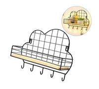 HAWILLOSCH étagères dorées pour Mur étagère Cloud pour Le Stockage étagères flottantes en étagères Organisateur de étagères du Salon étagères de Rangement Mural Bambou Noir