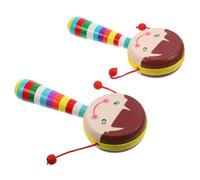 HAWILLOSCH Hochet En Bois Pour Bébé Matériau Sûr Imprimé Dessin Animé Flexible Pour La Main Et Le Poignet De Bébé Aléatoire