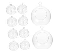 HAWILLOSCH Lot de 10 Décorations À Bulles en Plastique À Remplir Décoration Polyvalente À Suspendre pour Noël Pâques Halloween Anniversaire