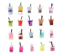 HAWILLOSCH Lot De 20 Mini-gobelets à Artificiels Accessoires De Décoration Pour Maison De Poupée Simulation Jouets Bricolage Résine Coloré Polyvalent Diy