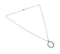 HAWILLOSCH Médaillon Pendentif Flottant Verre Transparent Pour Bouquet De Mariage Acier Inoxydable Avec Chaîne Pour Souvenirs Personnels Et Photos