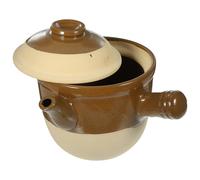 HAWILLOSCH Pot Terre Cuite Traditionnel pour Médecine Chinoise et Cuisine Résistant Haute Température Casserole à Ragoût avec Poignée Isolante Pot Small Claypot pour Cuisson Au Feu Ouvert