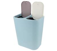 HAWILLOSCH Poubelle de Cuisine avec Couvercle Séparateur Double Compartiments pour Tri Sélectif des Déchets Secs et Humides Bac à Ordures Domestique