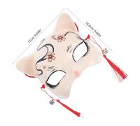 HAWILLOSCH Set Lightweight Japanese Half Face For Adults And Comfortable Fit With Artistic Handpainted Design For Carnival Halloween Masquerade Parties