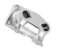 HAWILLOSCH Support de Pied de Tom Basse en Métal Robuste Embase Double Trou Compatible 22Mm L-Type Accessoire de Batterie pour Grosse Caisse et Tom Stabilité Vibrations Montage Rapide