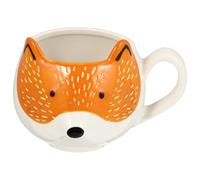 HAWILLOSCH Tasse en Céramique Renard Orange 400 Ml Motif Animalier Décoratif Mug Original pour Bureau et Maison Grosse Capacité Facile à Nettoyer Usage Quotidien