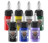 HAWINK Encre Tatouage Kit Professionnel 7 Flacon Coloris Accessoire de Tatouage 1/2oz Tattoo Ink TI203DE-15-7
