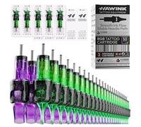 HAWINK Kit Aiguille 50 Pcs. Jetables #10 Bugpin Round Liner/Shader/Magnum 3RL 5RL 7RL 3RS 5RS 7RM 9RM 11RM 13RM 15RM Diamètre 0,30mm Professionnel Supplies pour Machine EN20-FG-50KIT-N