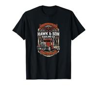 Hawk and Son Hauling Company Big Rig Pride Amateur de camionnage T-Shirt