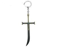 Hawk Eyes Dracule Mihawk Keychain Black Sword Key Chain Yoru Keychains pour Hommes Anime Accessoires Car Key Ring Llaveros