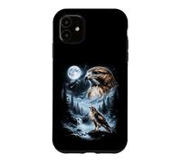 Hawk Howling at Moon Observateur d'oiseaux rétro des années 90 Coque pour iPhone 11