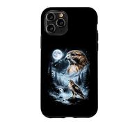 Hawk Howling at Moon Observateur d'oiseaux rétro des années 90 Coque pour iPhone 11 Pro