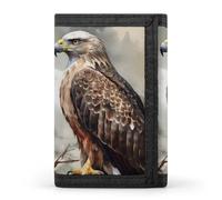 Hawk Sitting In The Tree Portefeuille minimaliste pour homme à trois volets moderne tendance portefeuille antivol pour cartes et espèces