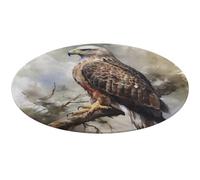 Hawk Sitting in The Tree Tapis de bain doux et absorbant antidérapant pour porte d'entrée et arrière style rustique 80 x 80 cm pour chambre à coucher, salon, décoration d'intérieur