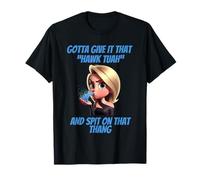 Hawk Tuah Spit On That Thang - Meme Cartoon T-Shirt