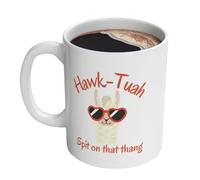 Hawk Tush Mug - 3.74x3.15 Inches Spit on That Thing Mug | Ceramic Coffee Cup | Tea Cups with Handle | Ceramic Coffee Mugs for Men with Hilarious Phrase | Côffee Mugs Accessories for Bar Restaurant