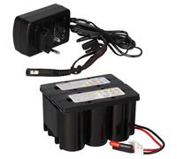 Hawker Cyclon 0819-0024 Batterie au plomb monobloc 12 V 2,5 Ah avec prise + chargeur pour tondeuse à gazon