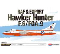 Hawker Hunter F.6/Fga.9 Raf & Export Fighter 1:48 Plastique Model Kit Academy
