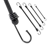 Hawkleb - Lot de 10 tendeurs robustes avec crochets renforcés aux deux extrémités (50 cm) - Lot de 10 - Multi-pack pour extérieur, camping et cargaison - Durable, résistant aux UV, attaches