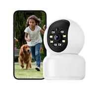 Hawkray Caméra de sécurité intérieure 360° 2K 3MP, alerte de mouvement intelligente WiFi 2,4/5 GHz avec IA et connexion 911, vision nocturne couleur, inclinaison à 355° et 60°, conversation