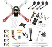 HAWK'S WORK F450 Drone Kit à construire, Châssis + Pixhawk + GPS + Module d'alimentation + ESC + Moteur sans balais + Prop. + Batterie + Accessoires + Livre d'or et vidéo (Ensemble B)