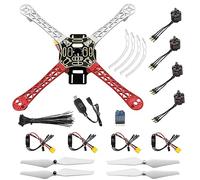 HAWK'S WORK F450 Drone Kit à Construire, Ensemble de Quadcoptères DIY, Cadre + ESC + Moteur sans Balais + Prop + Accessoire + Livre et Vidéo de la Guilde (D)