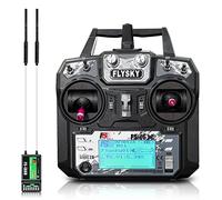 HAWK'S WORK FS-i6X Ensemble émetteur 10 canaux, Contrôleur RC 2.4GHz avec récepteur pour Drone Multirotor Avion Hélicoptère Planeur Bateau (FS-i6X+iA6B)