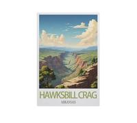 Hawksbill Crag, Arkansas，for Children 1000 Pieces Papier Puzzle Jigsaws, DIY Casual Puzzles Toys, for Adults and Teenagers Unique Gifts Toys（38x26cm）-AI18