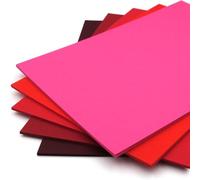 Hawksbill Lot de 60 feuilles cartonnées rouges A4 220 g/m² - 5 nuances de rouge - Papier cartonné coloré de qualité supérieure pour loisirs créatifs, scrapbooking et machines à découper