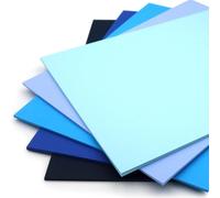 Hawksbill Lot de 60 feuilles de papier cartonné bleu A4 220 g/m² 5 nuances de bleu de qualité supérieure pour loisirs créatifs, scrapbooking et machines à découper