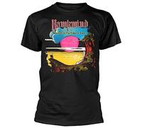 Hawkwind Warrior on The Edge of Time Men Cotton T-Shirt Short Sleeve Black Clothes Tees M