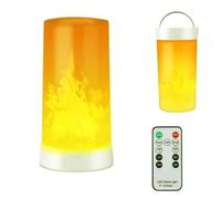 Hawofly Lampe à flamme LED rechargeable par USB - Bougies - Lanternes de feu - Lampes suspendues en plein air - Avec minuterie - 4 modes de flamme - Pour la maison, les fêtes, le jardin, le camping