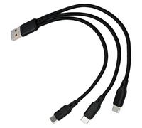 Hawpasy Câble Répartiteur USB C, Fiche USB a Vers 3 Fiches De Type C, Câble Multi Chargeur Téléphone En Nylon Tressé 20 Cm, Câble Charge Rapide 5a, Synchronisation Et Recharge Universelle