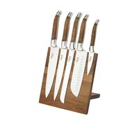 Hâws Ensemble de couteaux Laguiole By Hâws avec bloc 6 pièces Olive