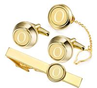 HAWSON Boutons de manchette pour chemises pour hommes, boutons de manchette personnalisés avec initiales de l'alphabet de A à Z pour mariage, affaires, chemises formelles, Métal, Non connu