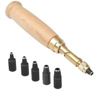 HAWUJ Emporte-pièce,Outil Perforation Cuir,pour Cuir Couture Poinçon Automatique Perforateur,Tête Frappe Embouts 1.5/2/2.5/3/3.5/4mm