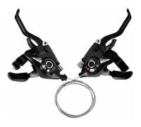 HAWUJ Manettes VTT 3x7 vitesses - Câbles inox 1.2mm inclus - Compatible Shimano/SRAM - Poignées ergonomiques composite